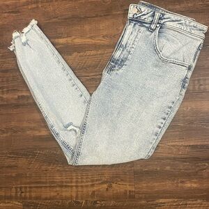 Light Blue Distressed Women's Jeans